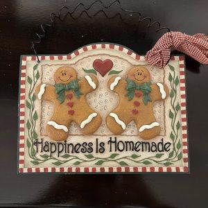 CERAMIC GINGERBREAD PLAQUE.Comes from smoke free home.